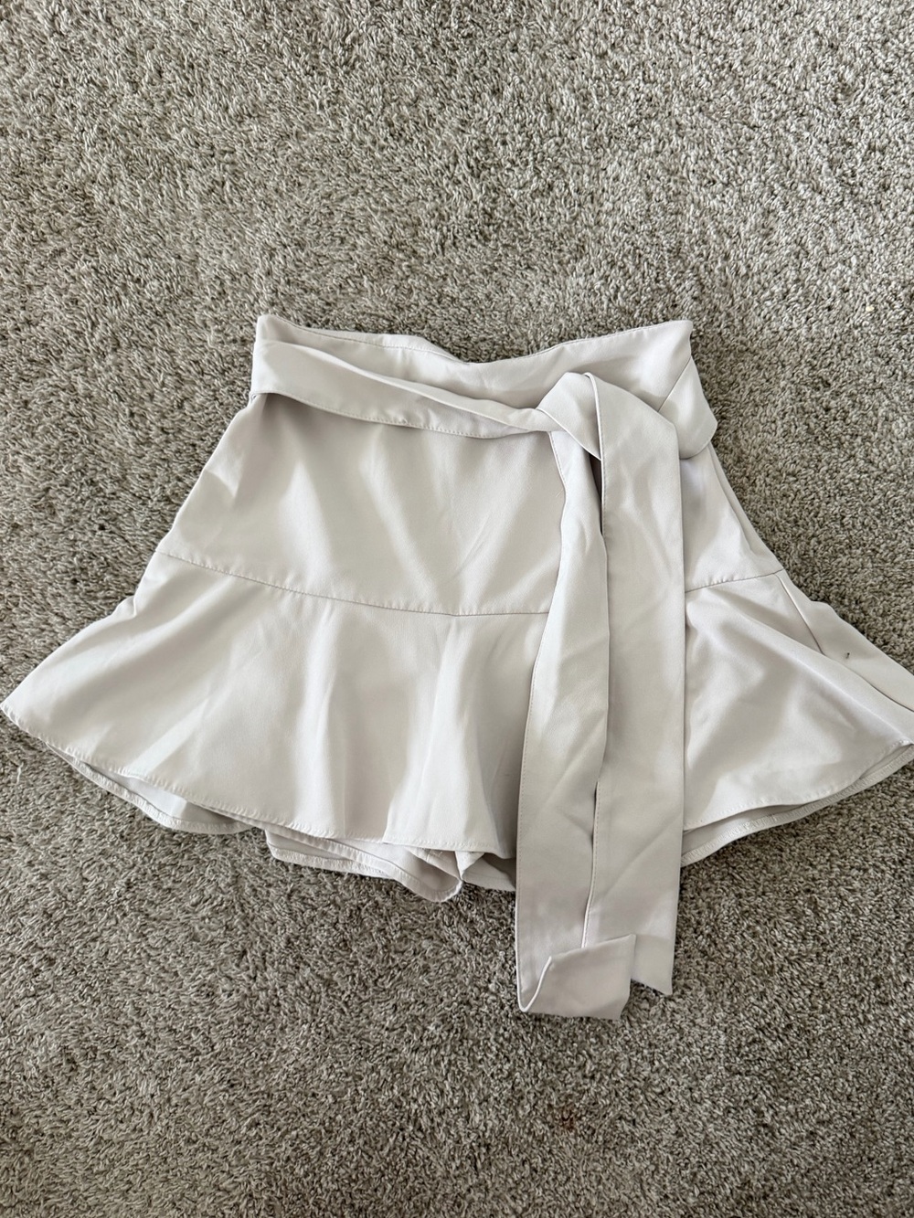Zara Cream Tie-Waist Skort